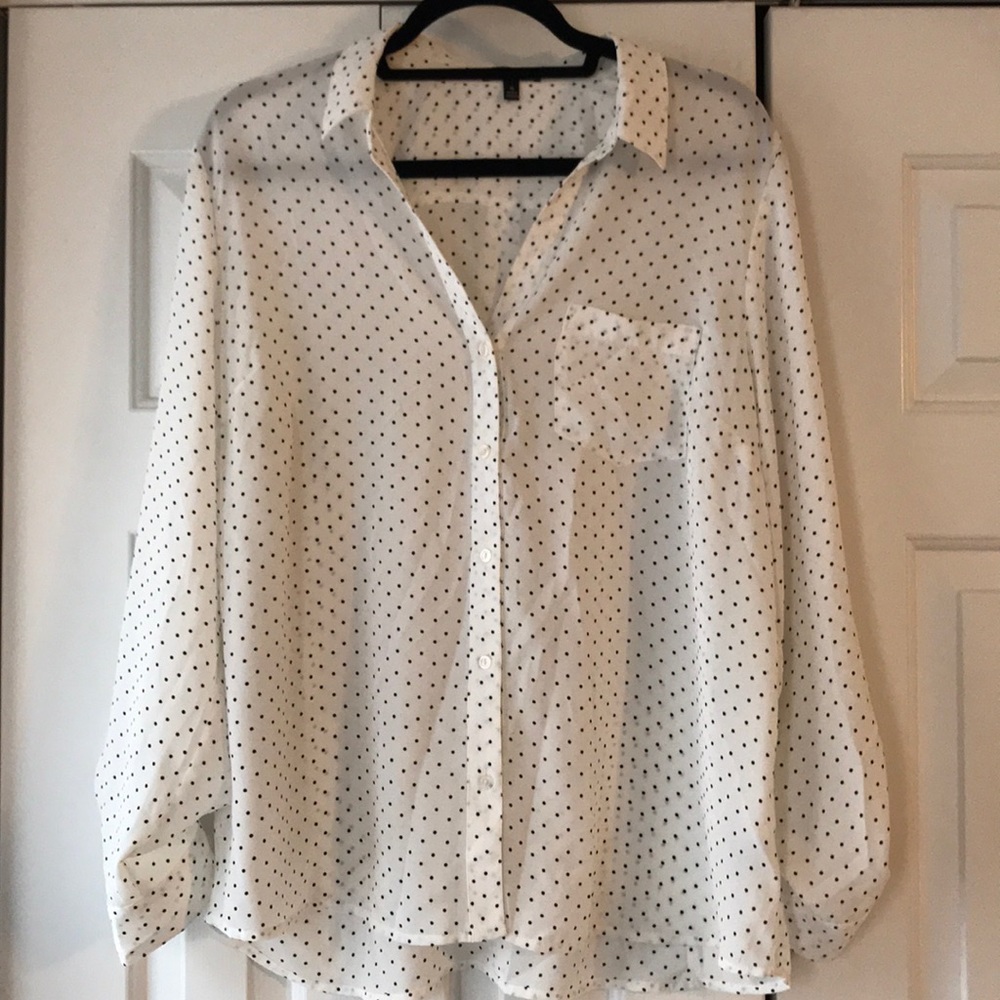 Black and White Polka Dot Blouse
